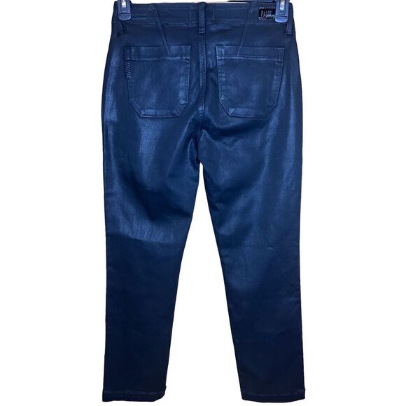 Paige Mayslie Straight Ankle in Black Fog Luxe Coating NWOT Size 32 - Picture 7 of 11